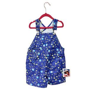 Christie Brooks Vintage Floral Romper Overalls Multicolor Shortalls Summer NWT
